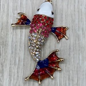 Long Koi Fish Necklace NWOT